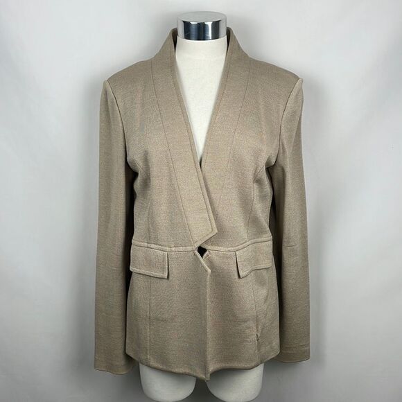 St John Tan Open Waist Blazer Jacket